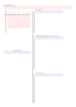 Planner writing sheets vector Stock Illustration