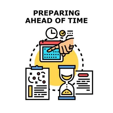 Planning ahead and setting future time management goals Stock Illustration