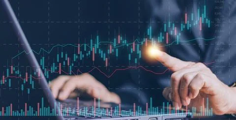 Planning analyze indicator and strategy buy and sell, Stock market, Busines.. Stock Photos