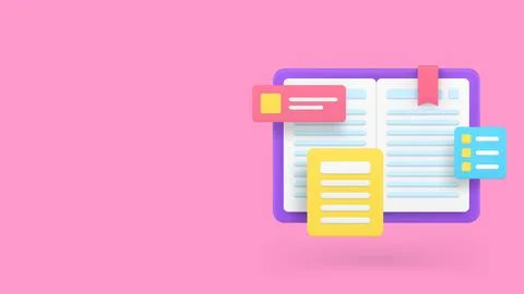 Planning and analyzing diary business notepad banner copy space vector illust Illustrazione stock