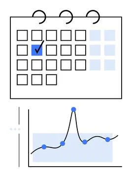 Planning and Data Analysis for Effective Time Management and Growth Tracking 스톡 일러스트