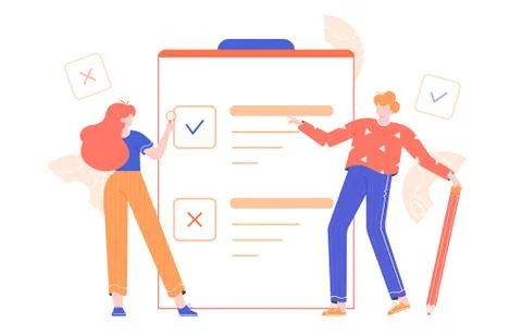 Planning and to do list. 库存插图