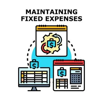 Planning and managing fixed recurring expenses イラスト素材