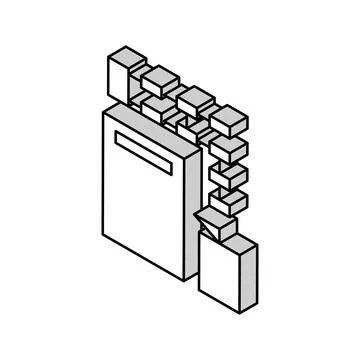 Planning and reporting isometric icon vector illustration Illustrazione stock