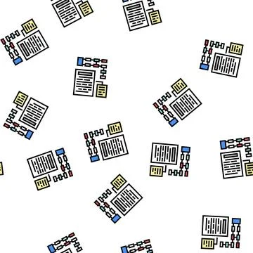 Planning and reporting vector seamless pattern Illustrazione stock