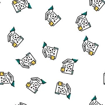 Planning and strategy of supply vector seamless pattern Stock Illustration