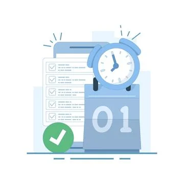 Planning App Concept. Calendar, schedule, appointment. Business Task Management. Stockillustratie