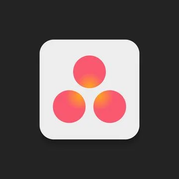 Planning App Logo. Isolated Icon Concept. Three red Circles on White Background Illustrazione stock