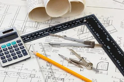 Planning of architectural structures Stock Photos