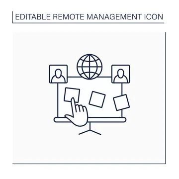 Planning board line icon 스톡 일러스트