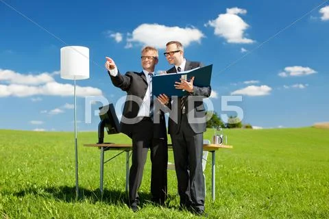 Planning businessmen Stock Photos