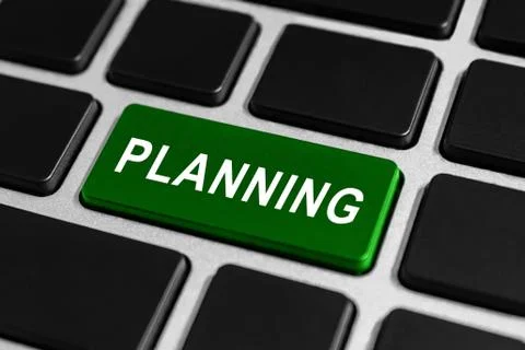 Planning button on keyboard Stock Photos