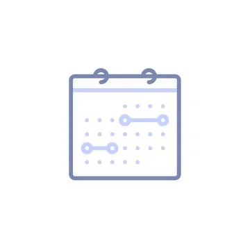 Planning Calendar Iterations for a Structured Schedule Stock Illustration