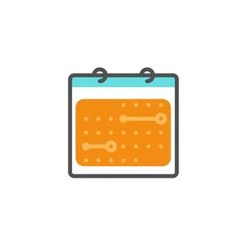 Planning Calendar Iterations for a Structured Schedule Stock Illustration