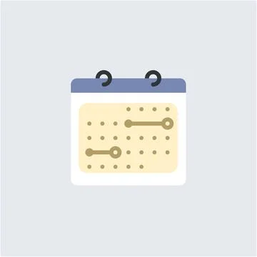 Planning Calendar Iterations for a Structured Schedule Stock Illustration