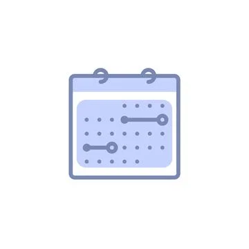 Planning Calendar Iterations for a Structured Schedule Stock Illustration