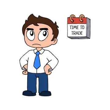 Planning character Illustrazione stock