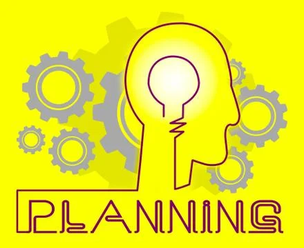 Planning Cogs Represents Goals Objectives And Aspirations Stock Illustration