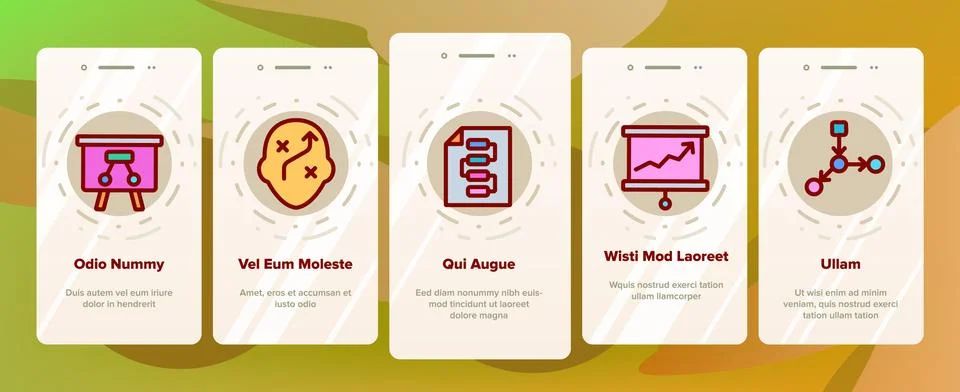 Planning Color Elements Vector Onboarding Stock Illustration