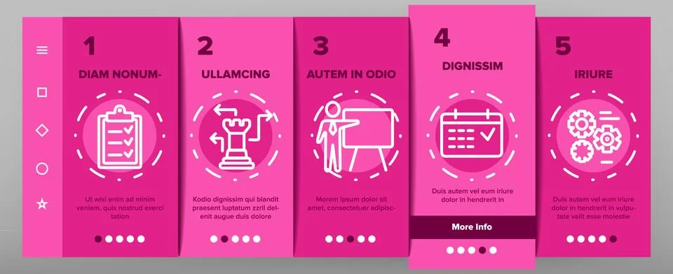 Planning Color Elements Vector Onboarding Illustrazione stock