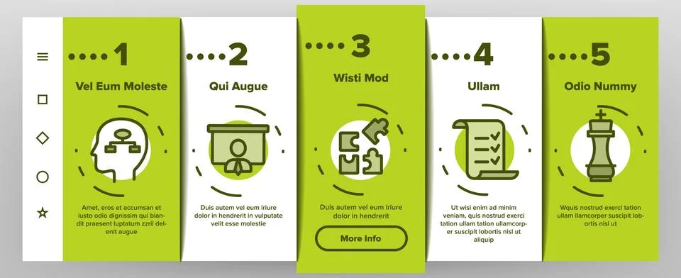 Planning Color Elements Vector Onboarding Illustrazione stock