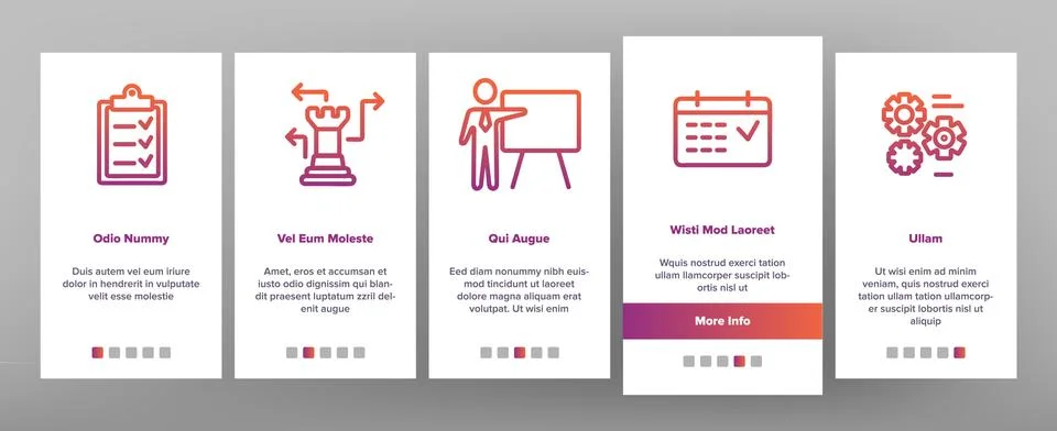 Planning Color Elements Vector Onboarding Stock Illustration