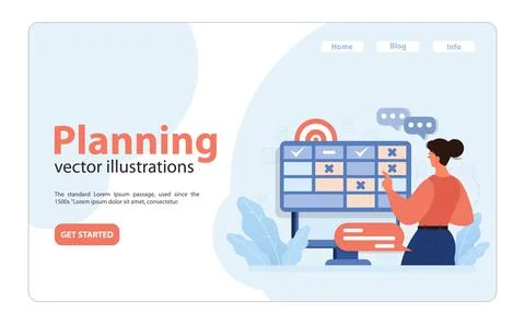 Planning concept. Flat vector illustration イラスト素材