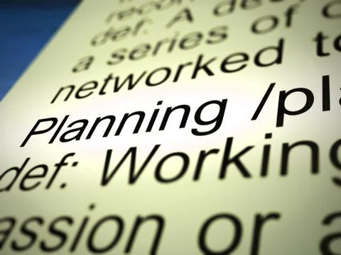 Planning concept icon means preparation and organisation of a pr Illustrazione stock