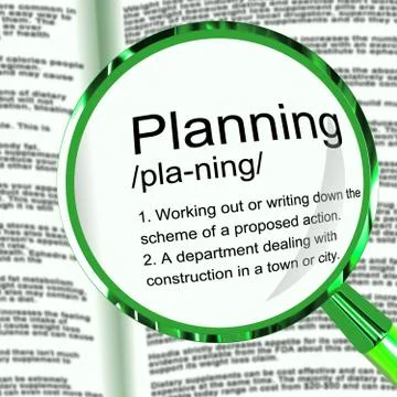 Planning concept icon means preparation and organisation of a pr Illustrazione stock