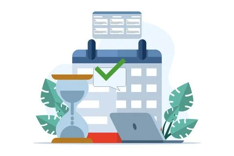 Planning concept Time management schedule, deadline, planner. Stock Illustration