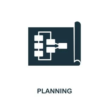 Planning creative icon. Simple element illustration. Planning concept symbol Stock Illustration
