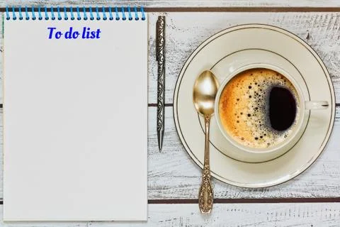 Planning the day while having coffee break Stock Photos