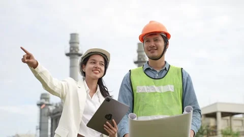 Planning engineering and project leader working and check Plans at Industrial 動画素材 279505271