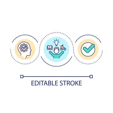 Planning everyday tasks loop concept icon Stock Illustration