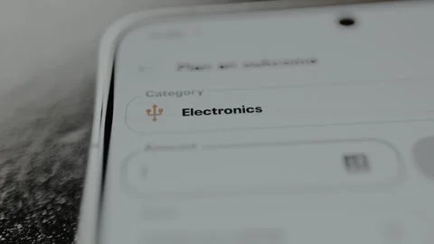 Planning the expenses for the Electronics category within the financial Video stock 328886399