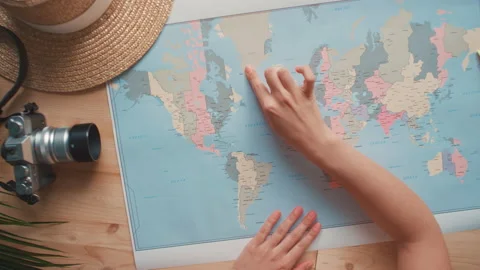 Planning Holiday When Lockdown Is Over Stock Footage 141365997