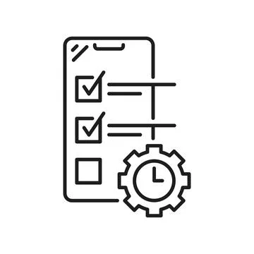 Planning icon Project, goal, management, schedule Stock Illustration