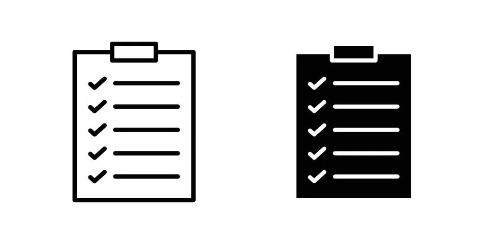 Planning icon vector concepts, line and silhouette style Stock Illustration