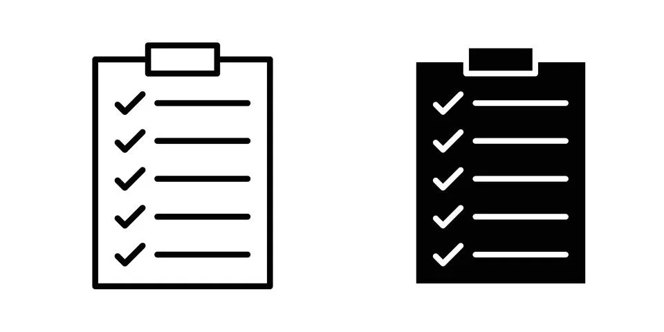 Planning icon vector concepts, line and silhouette style Stock Illustration