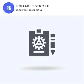 Planning icon vector, filled flat sign, solid pictogram isolated on white, logo Stockillustratie