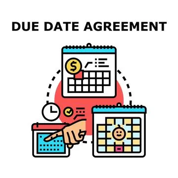 Planning important dates and events agreement concept Stockillustratie
