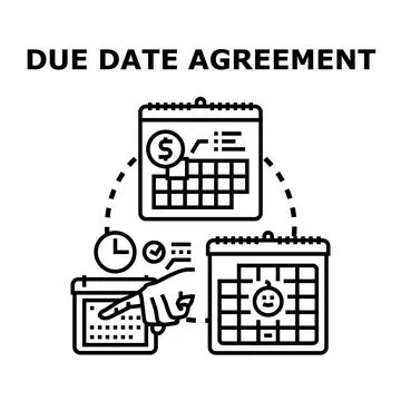Planning important dates and events agreement concept Stock Illustration