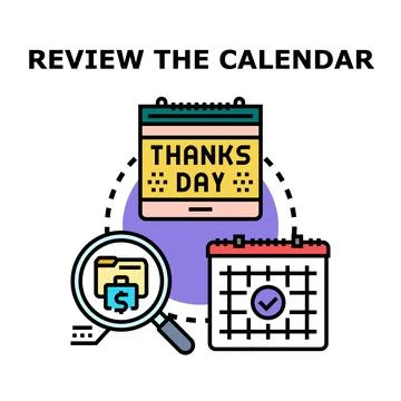Planning important holidays and special events on calendar Stock Illustration