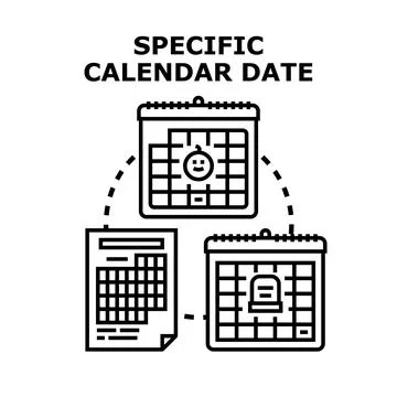 Planning important specific calendar dates and events Stock Illustration