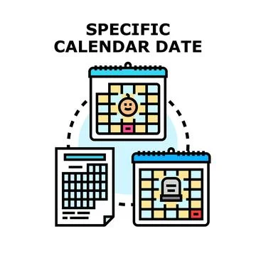 Planning important specific calendar dates and events Stock Illustration