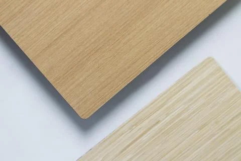 Planning, interior materials,Laminate and real wood board materials are use.. Stock Photos