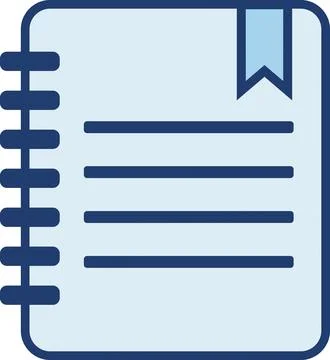 Planning Journal, Notebook Diary, Stationery Note Stock Illustration
