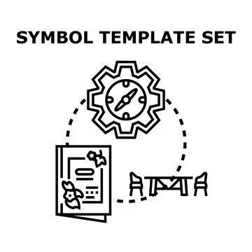 Planning journey with event menu and outdoor dining Stock Illustration