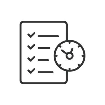 Planning, in line design. Planning, strategy, organization, goals, schedule 库存插图