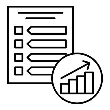 Planning Line Icon Illustrazione stock